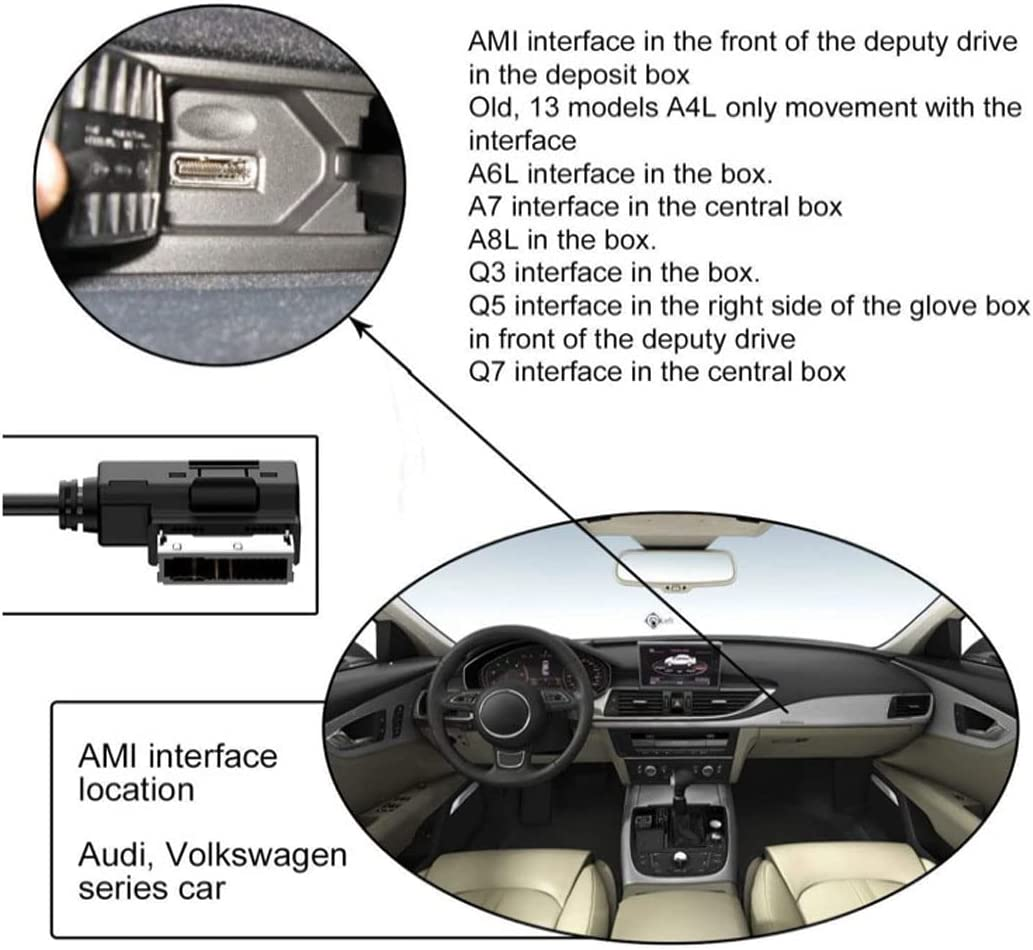 CY USB to Media in AMI MDI AUX Flash Drive Adapter Cable for Car - 3*Rca image number 5