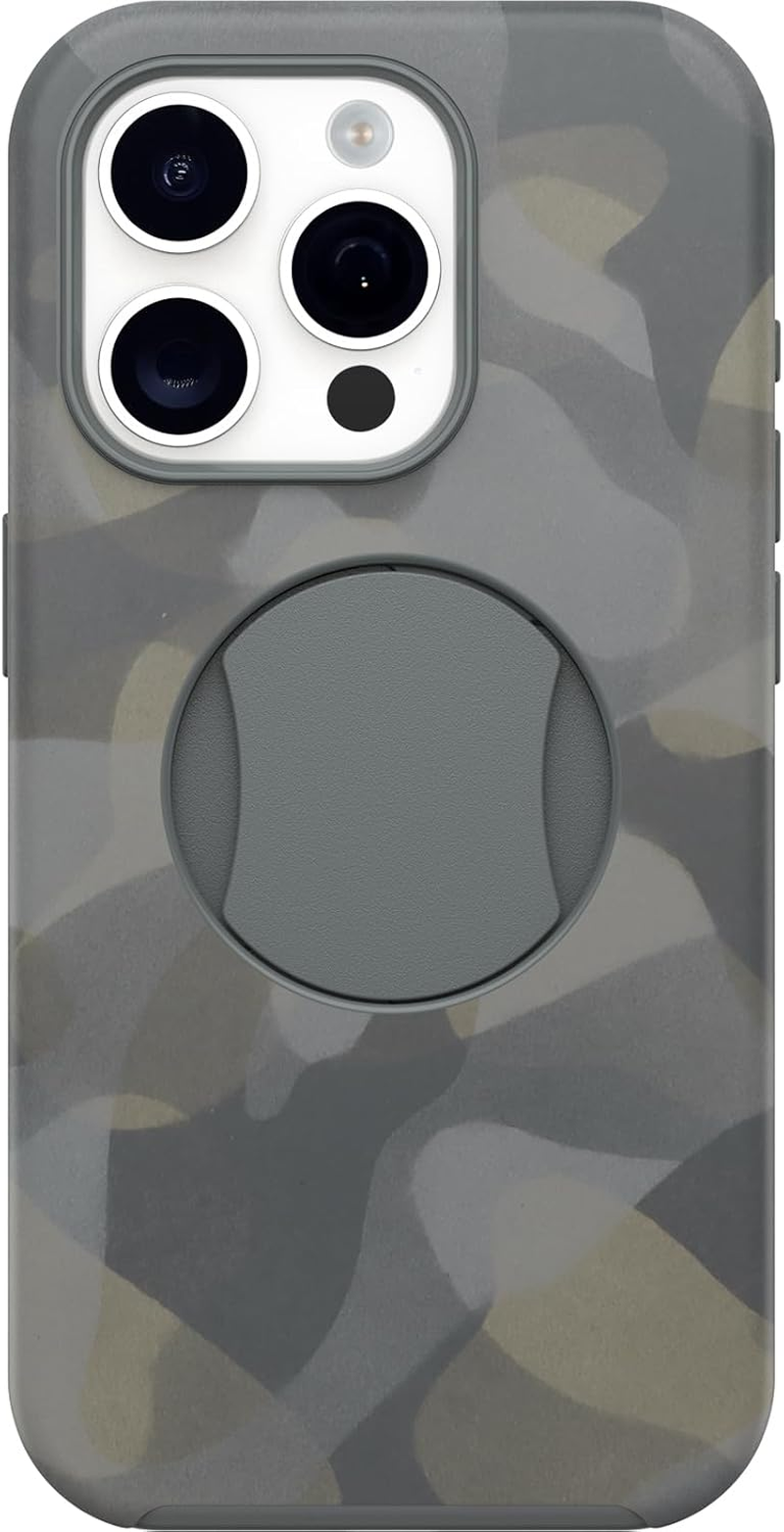 Otterbox Iphone 15 Pro (Only) Ottergrip Symmetry Series Case - on the SPOT (Brown), Built-In Grip, Sleek Case, Snaps to Magsafe, Raised Edges Protect Camera & Screen