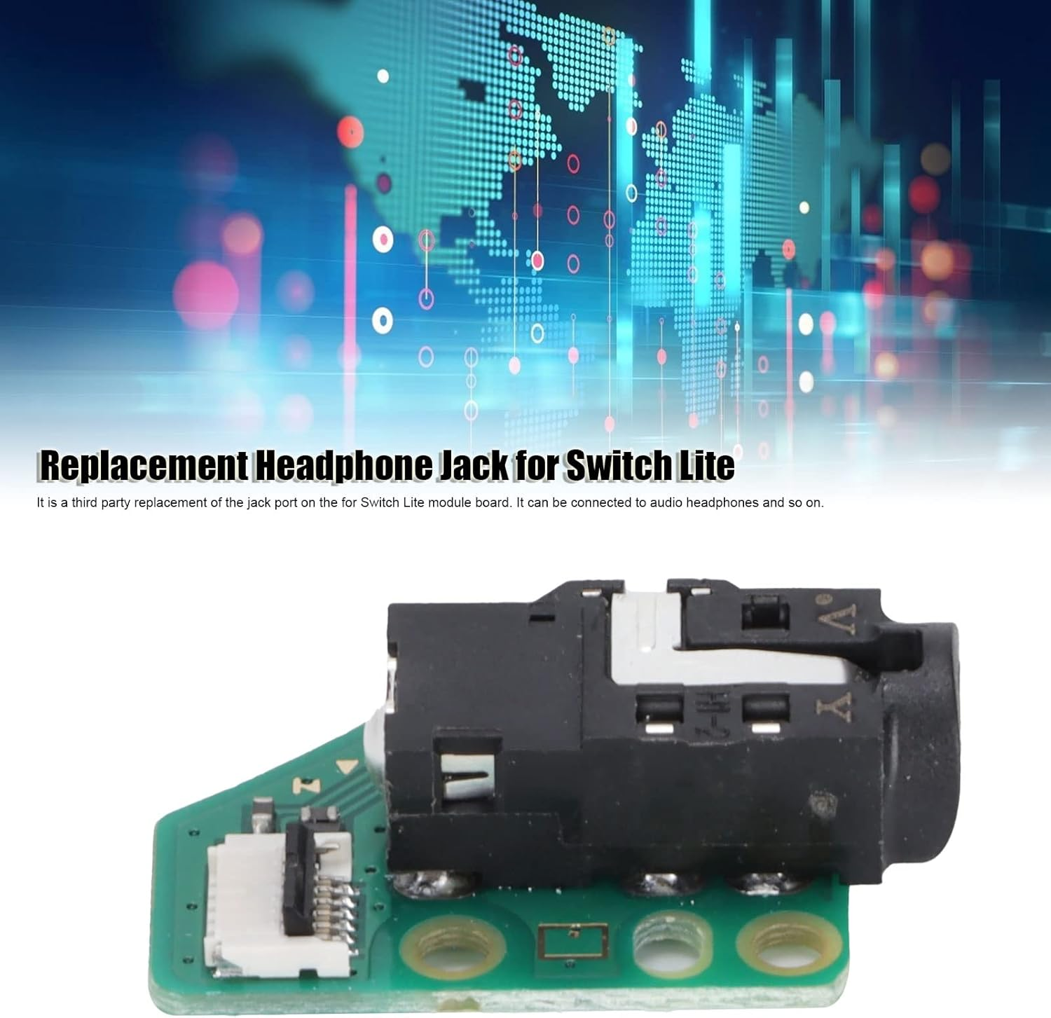 Dilwe 3.5 Mm Replacement Audio Jack, Heavy Duty Headphone Jack, Microphone Boards Audio Replacement Plug Compatible with Switch Lite HDH 001HDH HPMJ image number 5