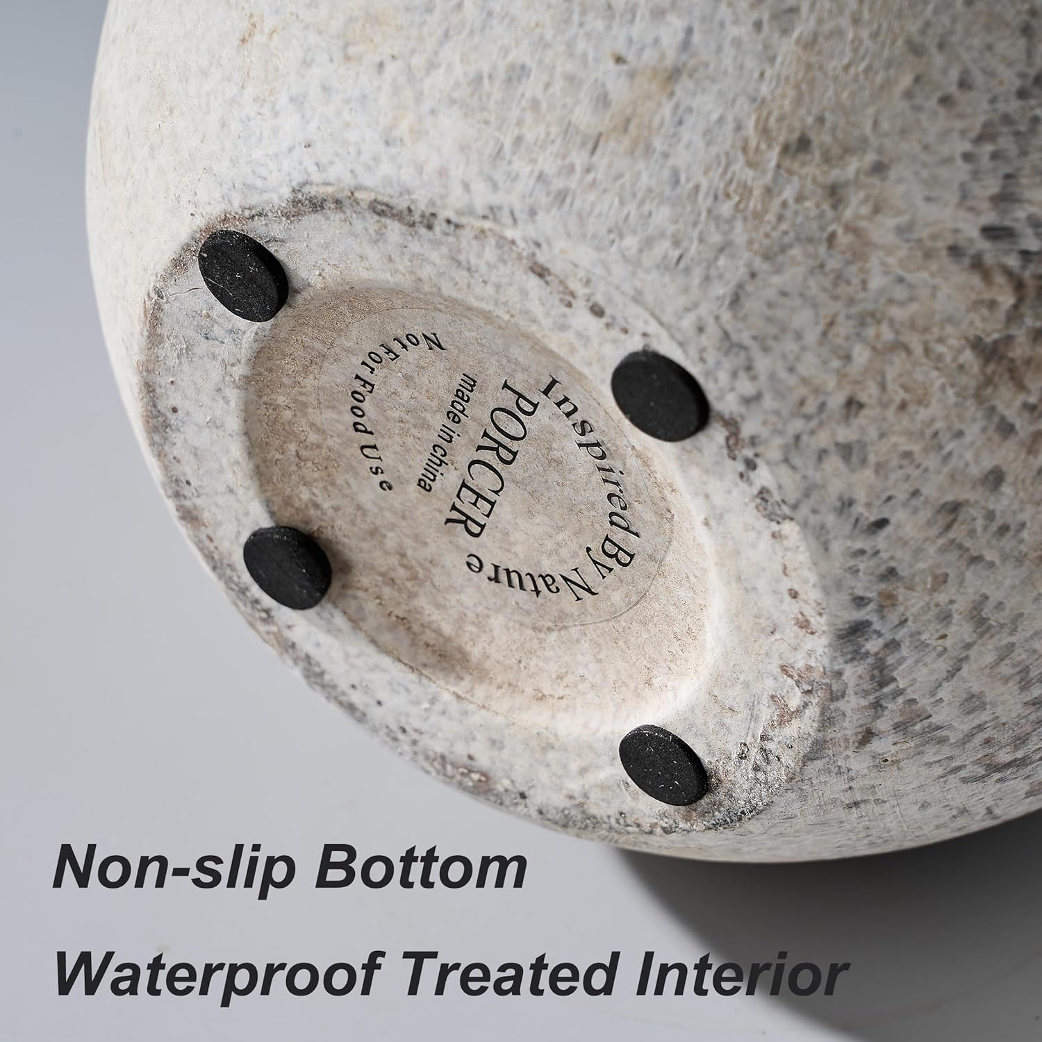 5.8 Inch Terracotta Vase with Handles, Rustic Vase for Home Decor, Farmhouse, Living Room, Table - Gray, Set of 1 image number 2