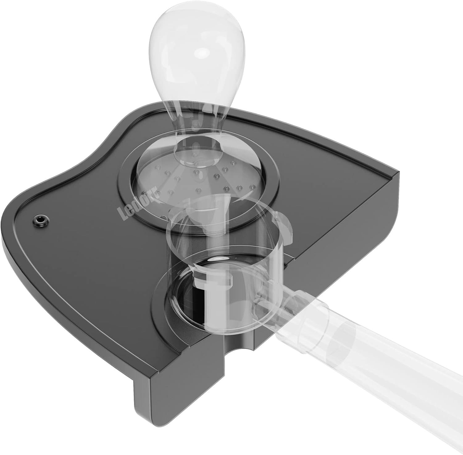 Silicone Coffee Tamper Mat, Ledorr Food Safe Anti-Skid Espresso Tamping Holder, Thick Wear Resistance Fluted Coffee Grind Corner Mat, Tamp Pad Tool Accessory for Home Cafe Maker, Medium Brown