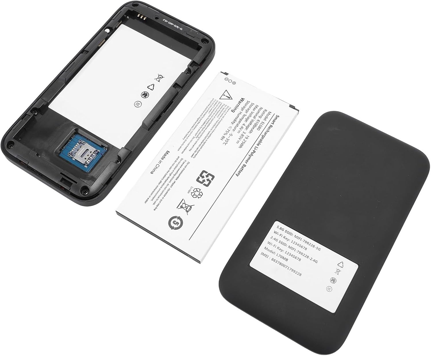 Jectse 5G Mobile Hotspot, Wifi 6 Pocket Wifi with Sim Card Slot, Supports 16 Devices 5G Modem Router for Home Travel, 2.4Ghz & 5.8Ghz Double Band