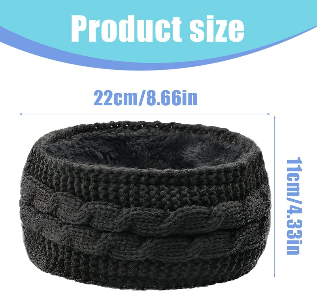BIRLOZA 1 X Winter Headband Women'S Knitted Crochet Warm Ear Warmer Hair Band Elastic Headband for Outdoor Sports image number 4