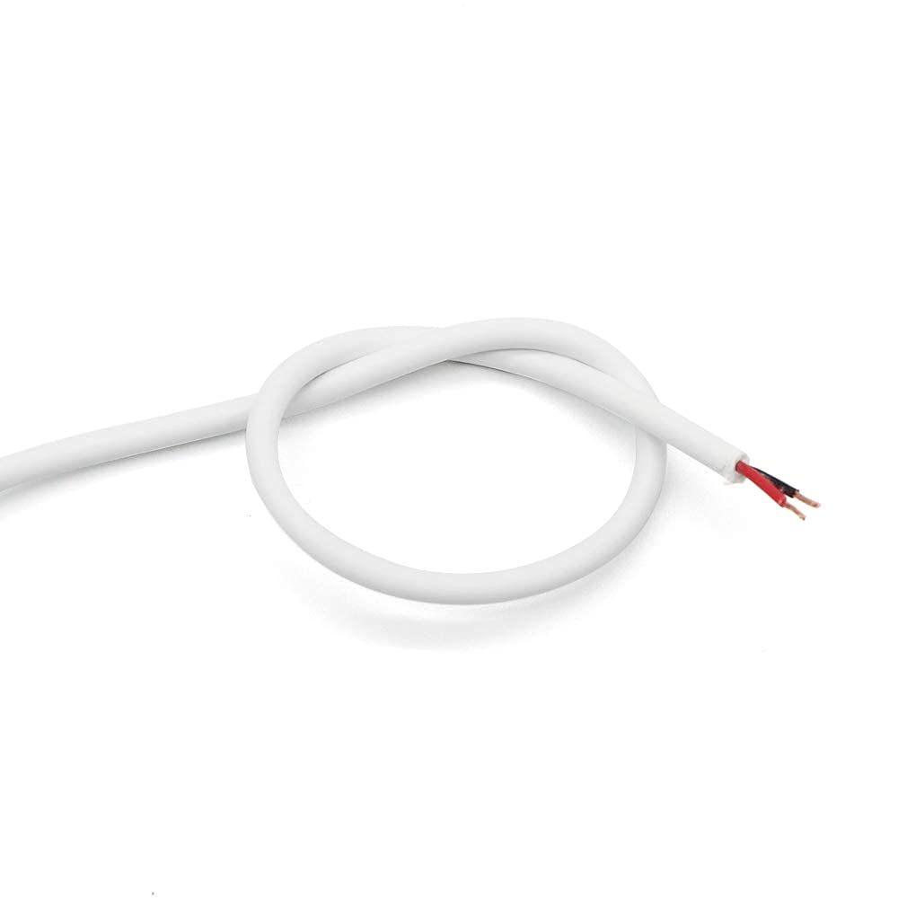 10 Meter 24AWG White Electrical Wire, Outer Diameter 3MM, 2 Core round PVC Mains Electrical Cable Twin Flexible Copper Cable, Wear-Resistant, Oxidation Resistance for Installing Low-Power Appliances image number 3