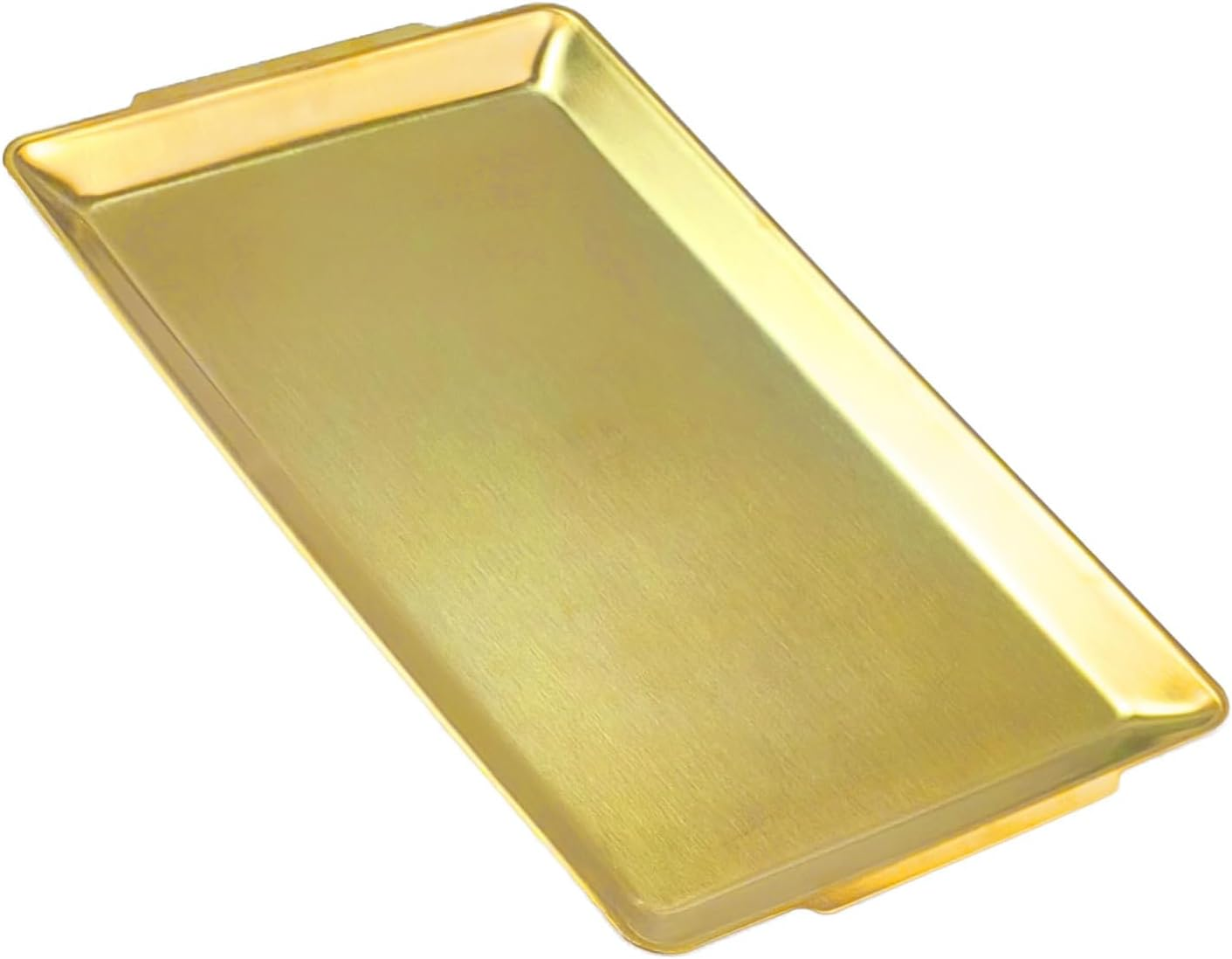 ANQIAHOME 40 X 24 Cm Large Serving Platters, Stainless Steel Heavy-Duty Large Serving Trays, Gold Rectangular Plates for Food, Fruit, Party, Wedding, Christmas, Chip and Scratch Resistant image number 1
