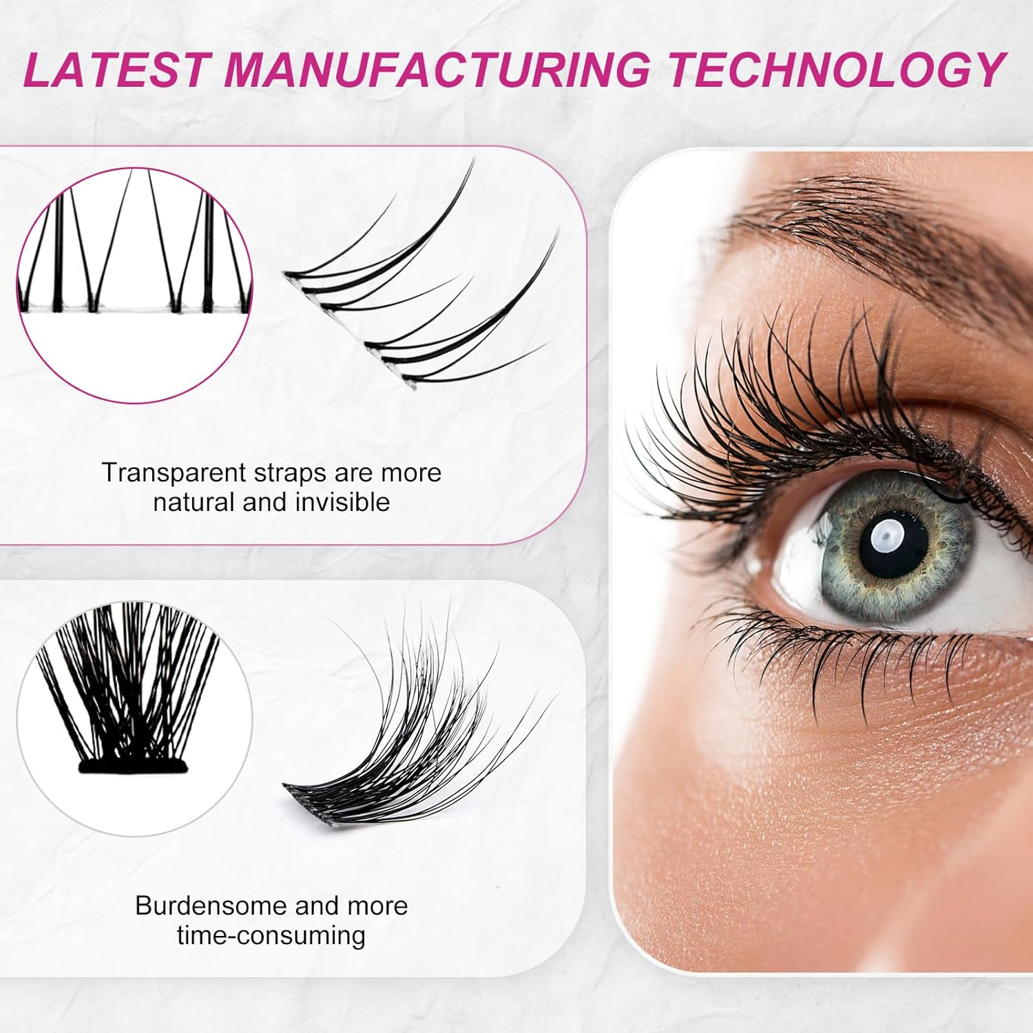 Cluster Lashes Bottom Eyelashes Individual Lashes 144 Pcs Soft DIY Lash Extensions Soft Lash Clusters Lighweight Eyelash Extension Clusters Easy to Apply False Eyelashes (Bottom, JX10) image number 6