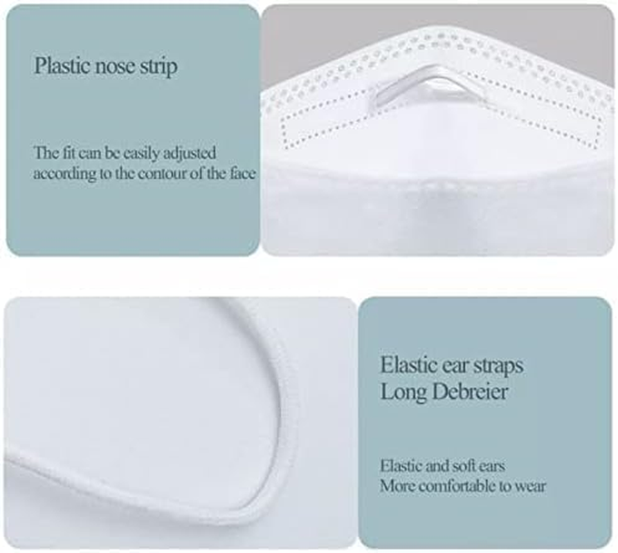 KF94 Face Mask, 4-Layer Protection, Large Size, White, 30 Pack, Individually Wrapped