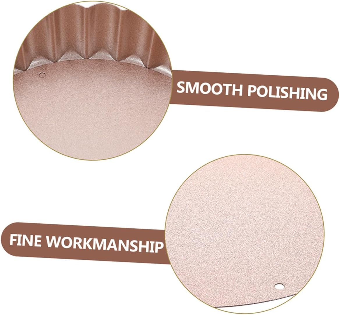 Gatuida 2Pcs Non-Stick Mini Tart Pans Removable Bottom, 5.5 Inch round Carbon Steel Baking Pans for Pies Quiches and Mini Desserts, Heavy Duty Bakeware Set for Home Baking image number 1