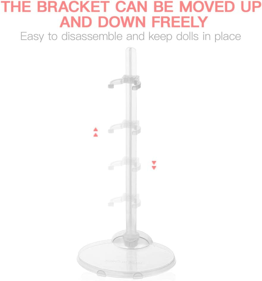 Toddmomy Doll Stands Show 15Pcs Doll Stands Display Holder Transparent Support for S Plastic S image number 2