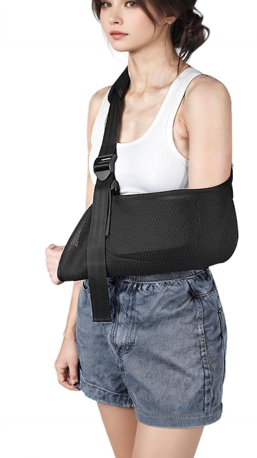 Honwor Mesh Arm Sling with Waist Strap - Breathable Shoulder Immobilizer for Shoulder, Arm, Wrist, and Elbow Injuries - Suitable for Men and Women, Left or Right image number 5