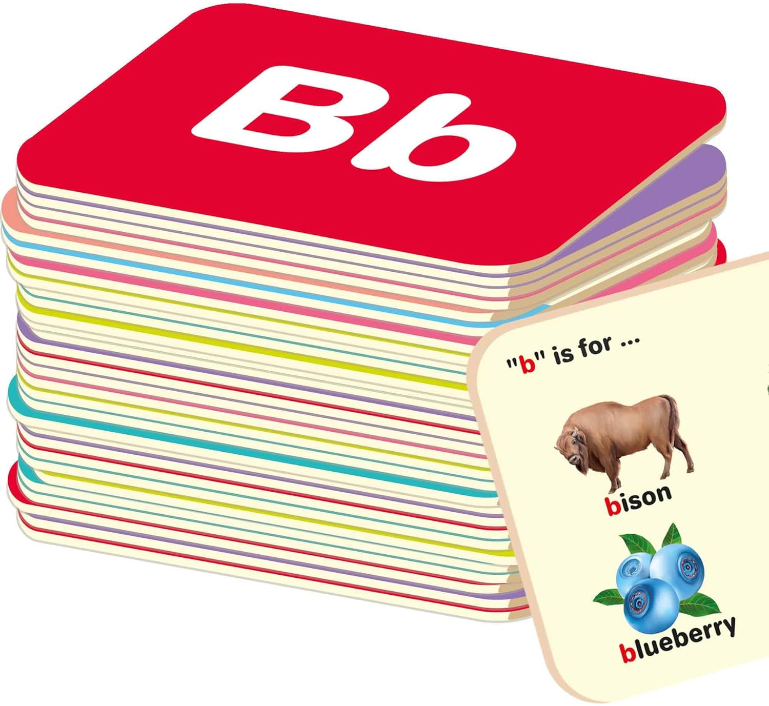 QUOKKA ABC Learning Flash Cards for Toddlers 2-4 Years - 120 Flashcards for Kids 1-2 in a Bag - Alphabet Numbers Letters Preschool Activities Ages 4-8 Speech Therapy Toys 1-3-5 Yo image number 4