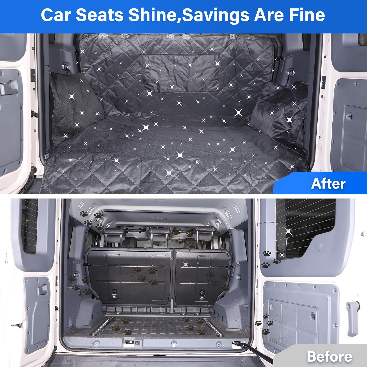 DIYUCAR Dog Car Boot Liner with Bumper and Side Protector, Waterproof, Non-Slip, Multilayer Compatible with Ineos Grenadier 2020-2024, Black image number 4