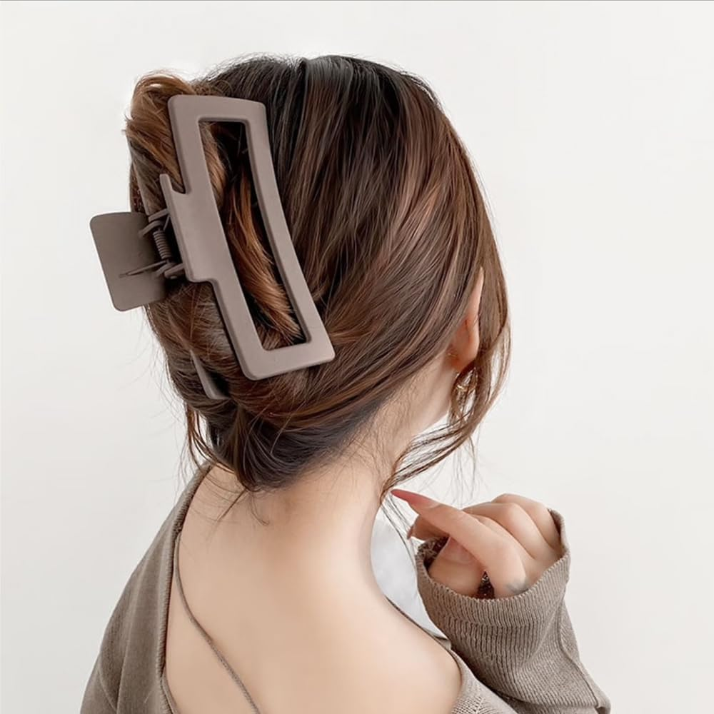 ZSPERKLA Pack of 4 Extra Large Hair Clips, Strong Hold, 13 Cm Plastic Hair Clips for Thick Hair, Non-Slip Matte Hair Jaw Clips, Hair Styling Accessories for Women and Girls image number 4