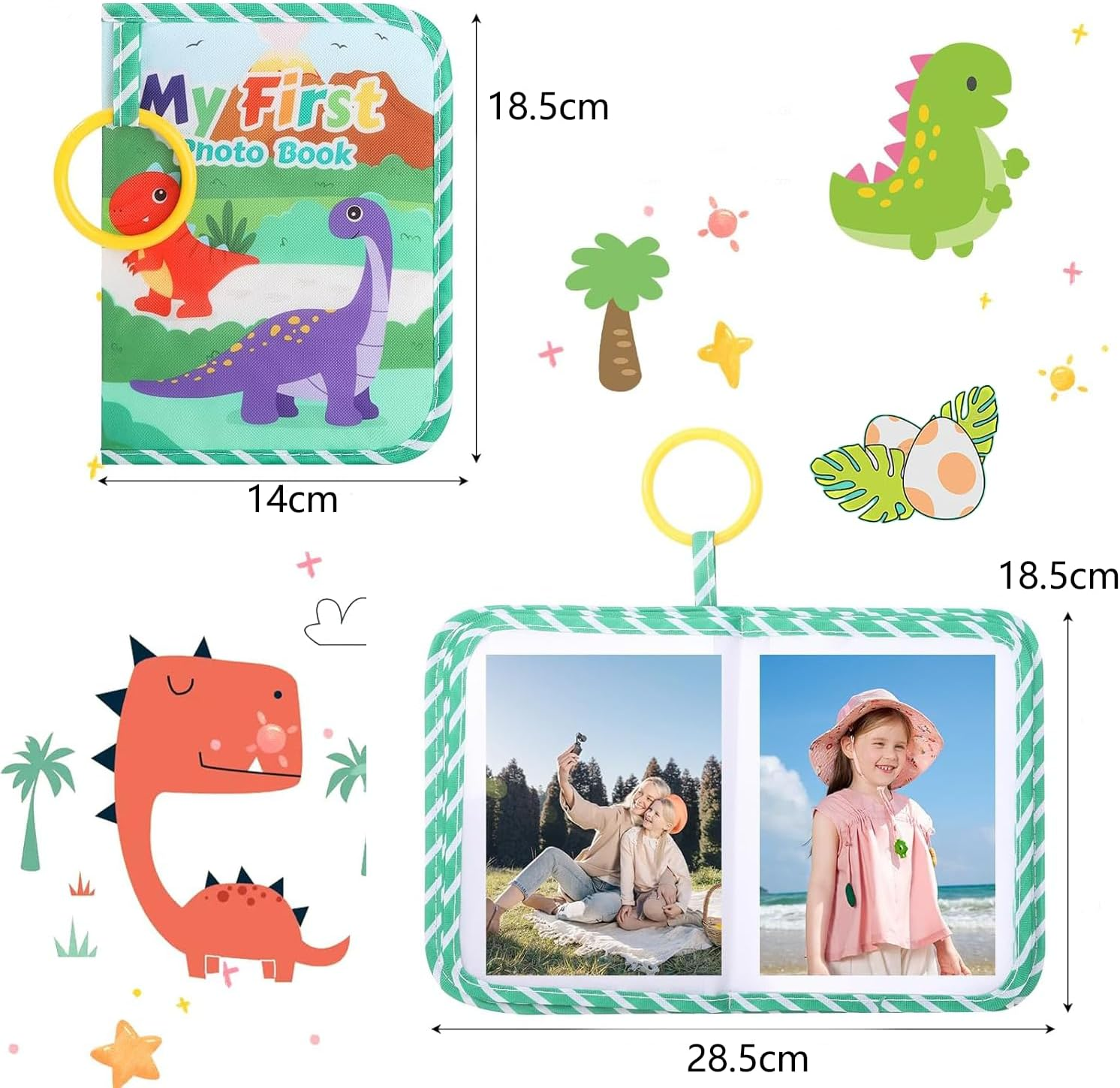 Photo Album,First Family Memory Book with Mirror for 4X6 Family Pictures image number 1