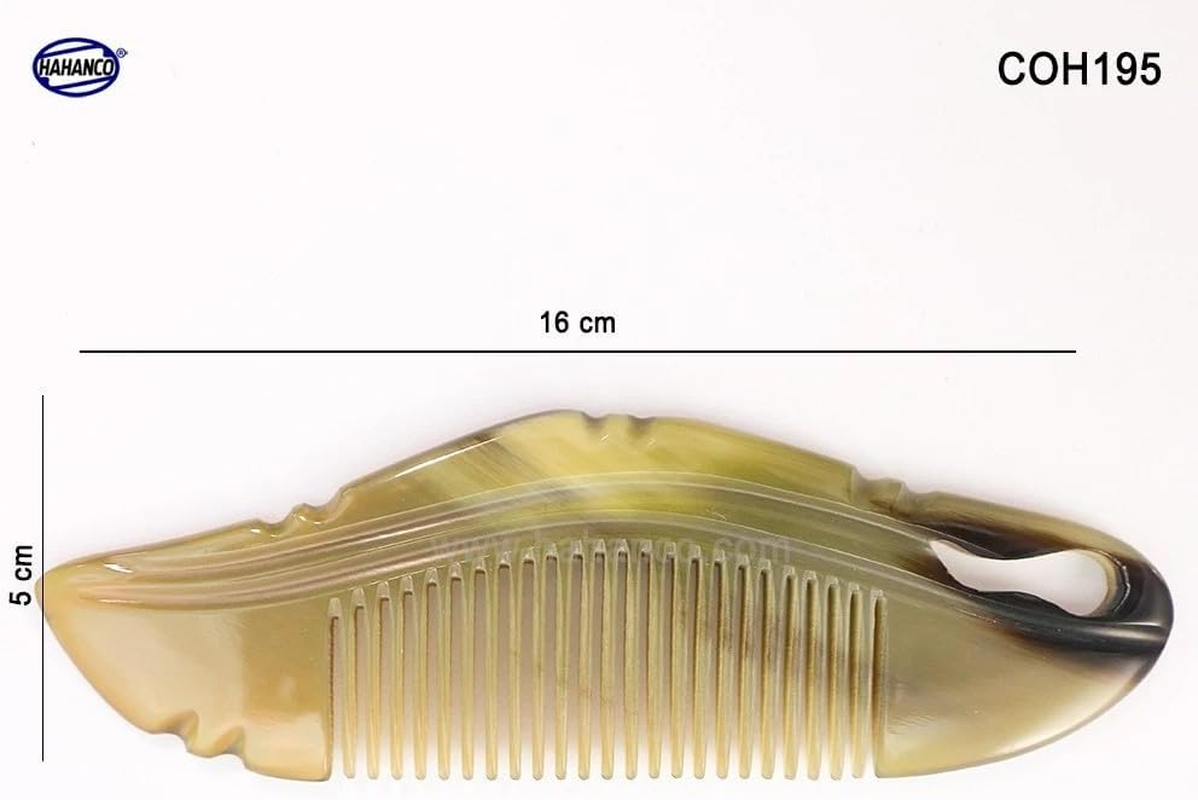 Classic Handmade Anti-Static Feather Hair Comb for Women, Men and Kids, Horn Materials image number 3