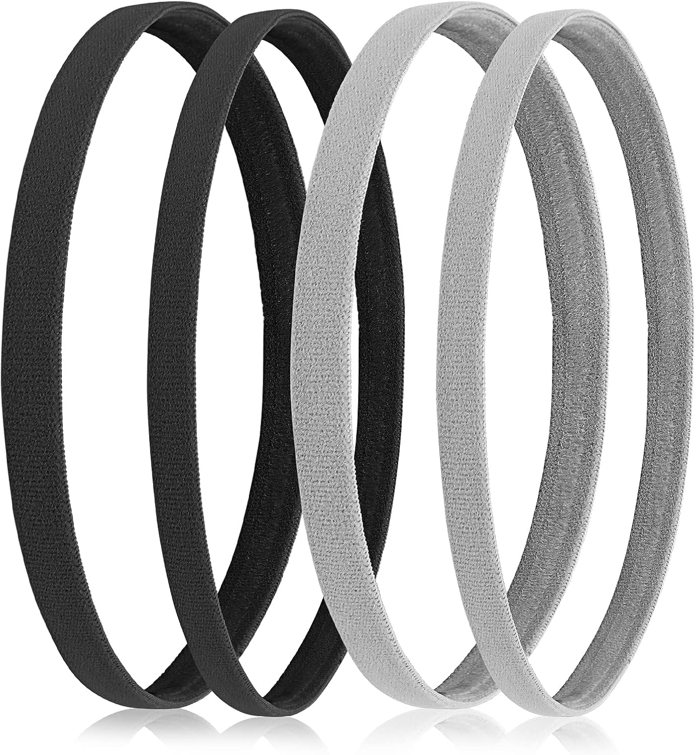 Sibba Workout Headbands Soccer Sports Athletic Hair Accessories 4 PCS Elastic Tie Non Slip Grip Backing Headwear Running Softball Spa Adjustable Nylon Hairband Youth Women Toddler Girls Kids Teens image number 1