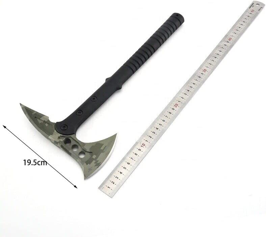 Tactical Tomahawk- Hatchet, Versatile Survival Tactical Axe and Emergency Breaching Tool with Spike for Outdoor Survival Hiking Camping with Non-Slip Handle and Sheath (Camouflage) image number 1