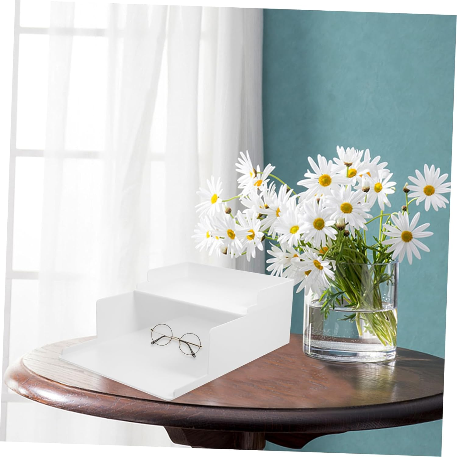 Jojofuny 2Pcs Desk Paper Organizers File Desk Shelf Storage Bin Stationery Desktop Supplies Stackable Filing Office Shelves Organiser Office Products Office Desk Accessories White image number 1