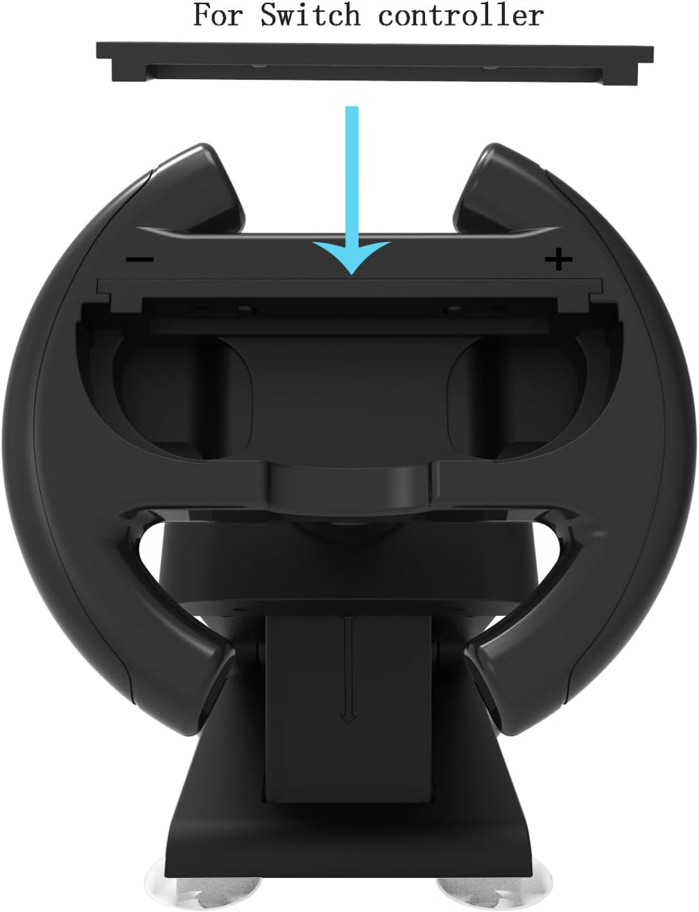 Racing Steering Wheel for Nintendo Switch/Switch 2, Racing Wheel Table Attachment with 4 Suction Cup for Joycons, Enhanced Stability for Immersive Racing Games image number 1