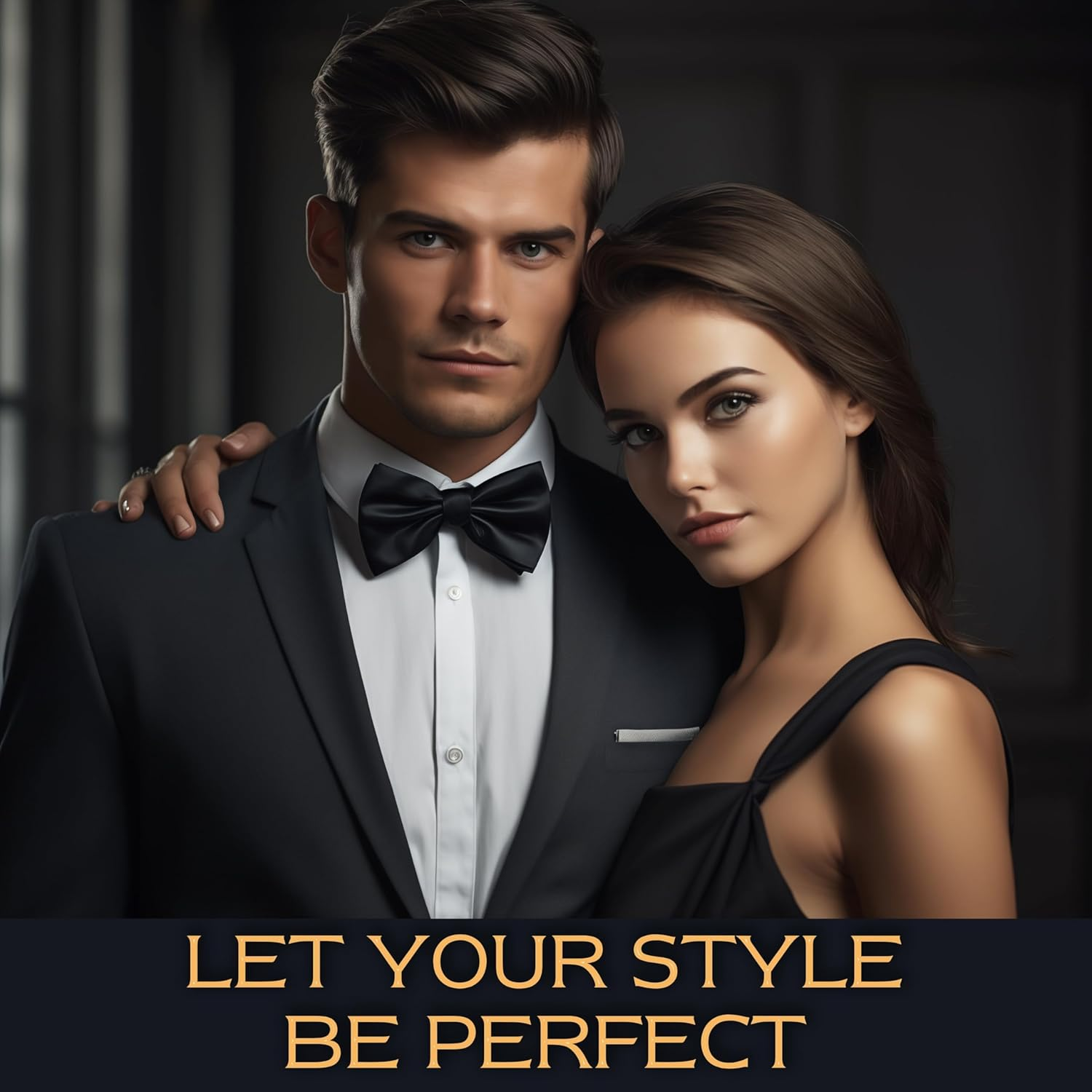 Classic Pre-Tied Bow Tie, Formal Satin Faux Silk, Men'S Tuxedo Accessory