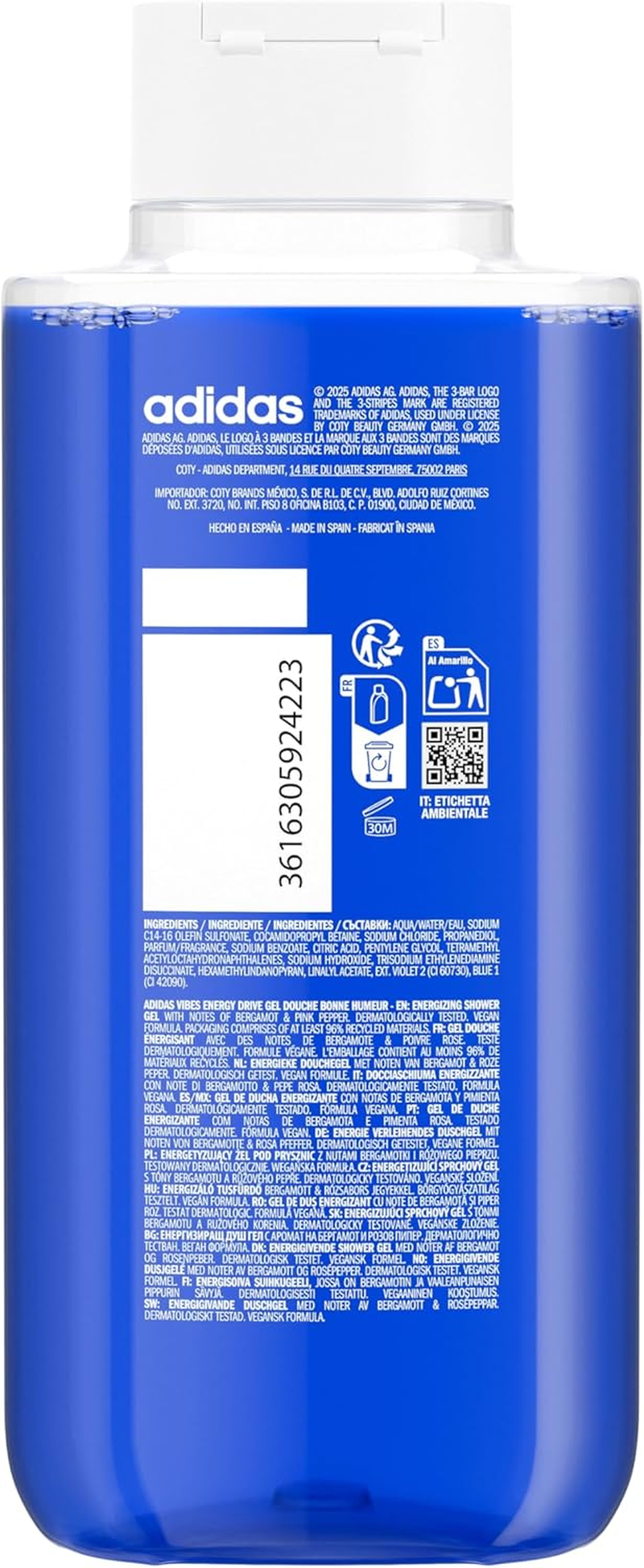 Adidas Vibes Giftset Including Energy Drive Eau De Parfum (100Ml) and Shower Gel (100Ml) image number 1