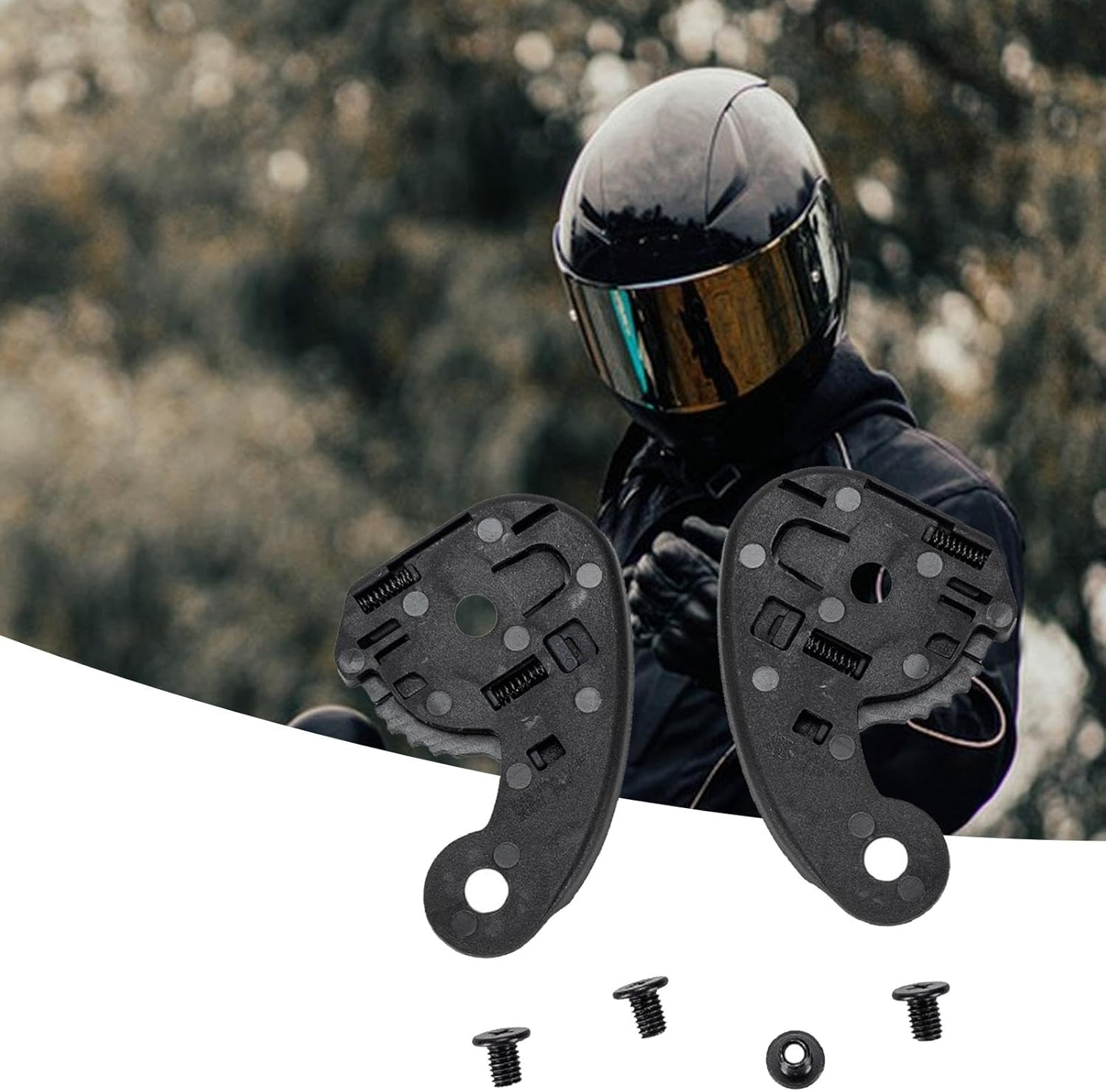 Magideal 2 Pack Helmet Base Replacement Helmet Repair Parts Visor Base Left & Right Side Plates for C70 Rpha 11 with Screw image number 6