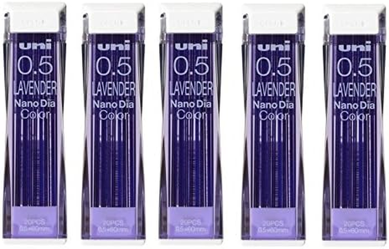 Uni Nanodia Color Mechanical Pencil Leads 0.5Mm 7 Color Set 7 Pack/Total 140 Leads