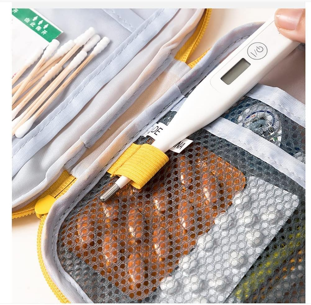 Jjlfresheners 4Pcs Empty Travel Mini First Aid Pouch, Portable Outdoor First Aid Medical Rescue Bag Multi-Function Emergency Medicine Storage Organizer Bag Health and Household Supplies (Small) image number 1