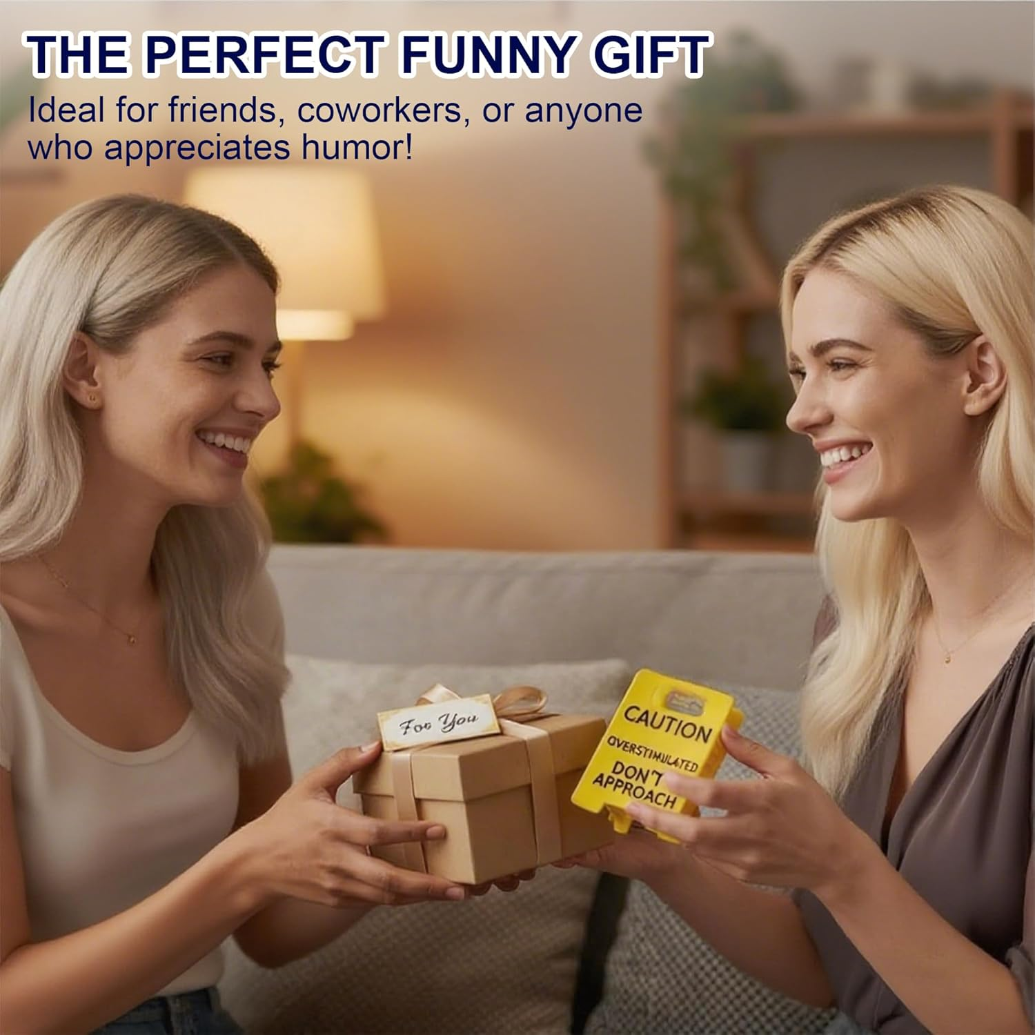 Overstimulated Caution Sign Hair Claw Clip, Yellow Do Not Approach Hair Clip for Thick Hair, Strong Grip Funny Hair Accessories for Women, Coworkers & Friends, Funny Gag Gift (Small) - Large image number 6