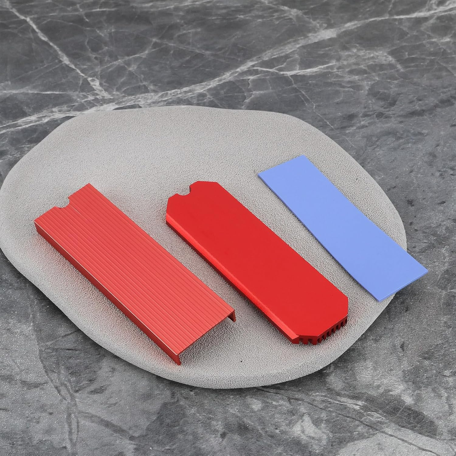 YINETTECH M.2 2280 SSD NVME Heat Sink Cooler Kit Single Double Side Heatsink Aluminum Red image number 6