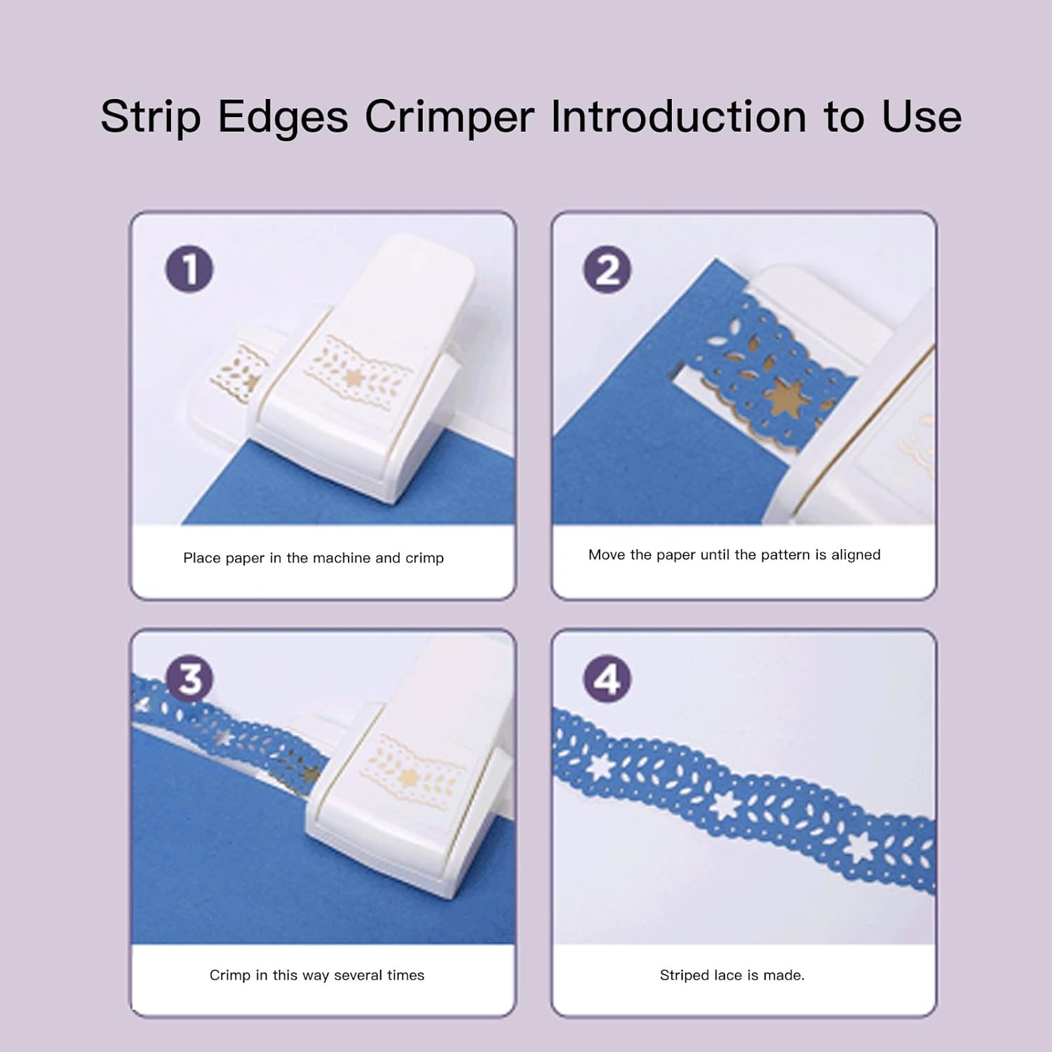 Craft Paper Border Punch, Portable Metal Craft Punches Success Tool, Versatile Cute Embossing Paper Punch for Decorative Scrapbook Present Packaging DIY image number 5