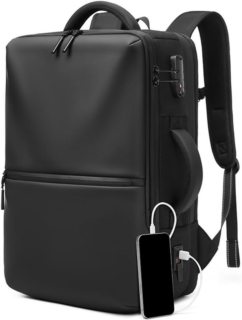 Travel Backpack Vacuum Compression Air-Back Expandable Vacpack Backpack with Water Resistant anti Theft Backpack with USB Charging Port Carry on Luggage Vac Packing Bag for Airplane 39-55L image number 5