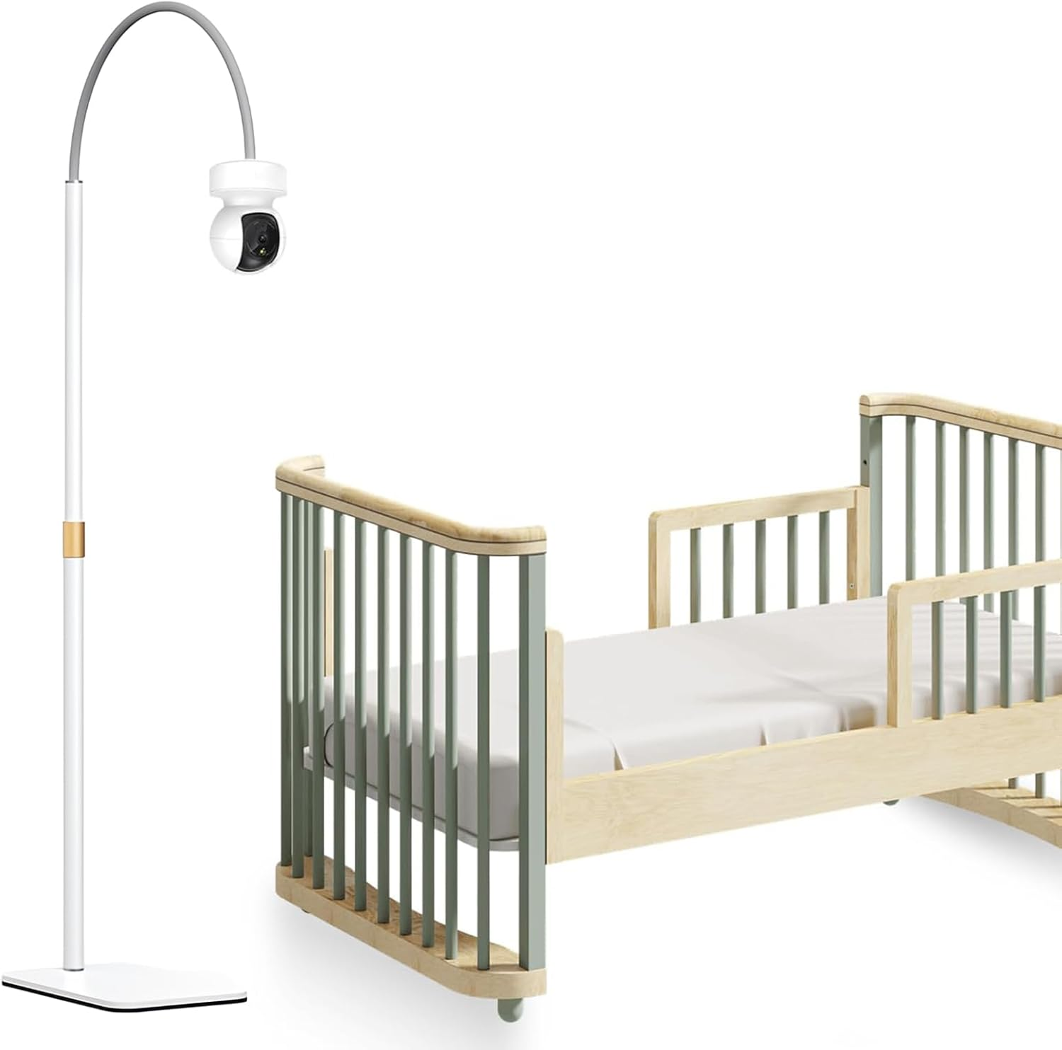 Baby Monitor Floor Stand Holder Compatible with Infant Optics DXR-8 Pro, Motorola, VAVA, Owlet, Arlo & Others with 1/4" Screw Mount, Adjustable Height Stand Holder, Universal & Fixed Safety Mount image number 5