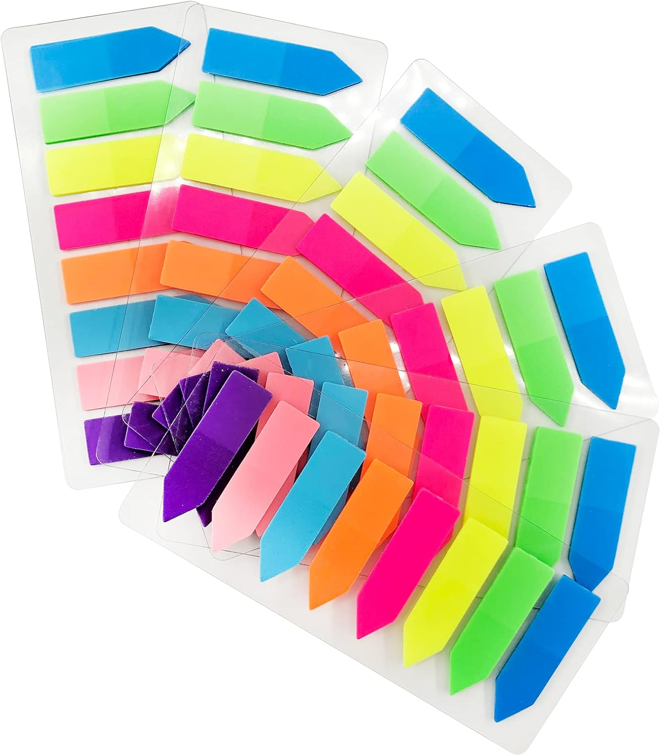 VANRA 960 Pieces Sticky Index Tabs Page Markers Flags Sticker Colored Page Notes Writable Labels for Bookmarks, 6 Sets (Arrow Flags, 8 Colors) image number 2
