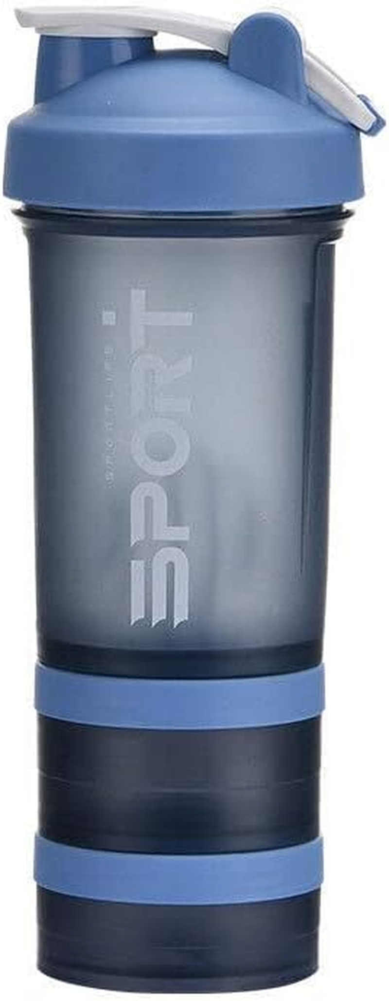 AIMALL 500Ml Multi-Compartment Powder Milkshake Drink Cup Sport Water Bottle 500Ml 3 Tier Protein Shaker Pill