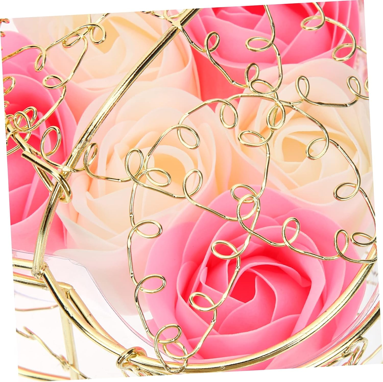 ABOOFAN Rose Soap Lifelike Rose Flower Petals Basket Valentine'S Day for Girlfriend Bridal Showers and Home Decor image number 3