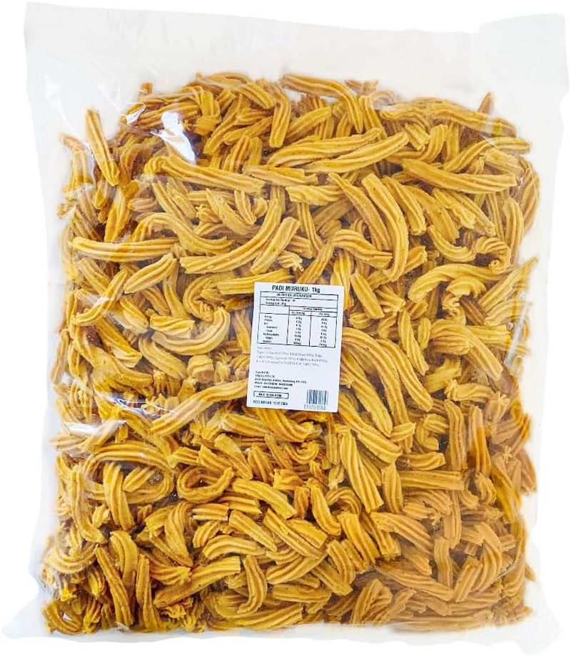 Delyco Muruku Garlic Poondu Muruku Indian Snack Ready to Eat 1 Kg