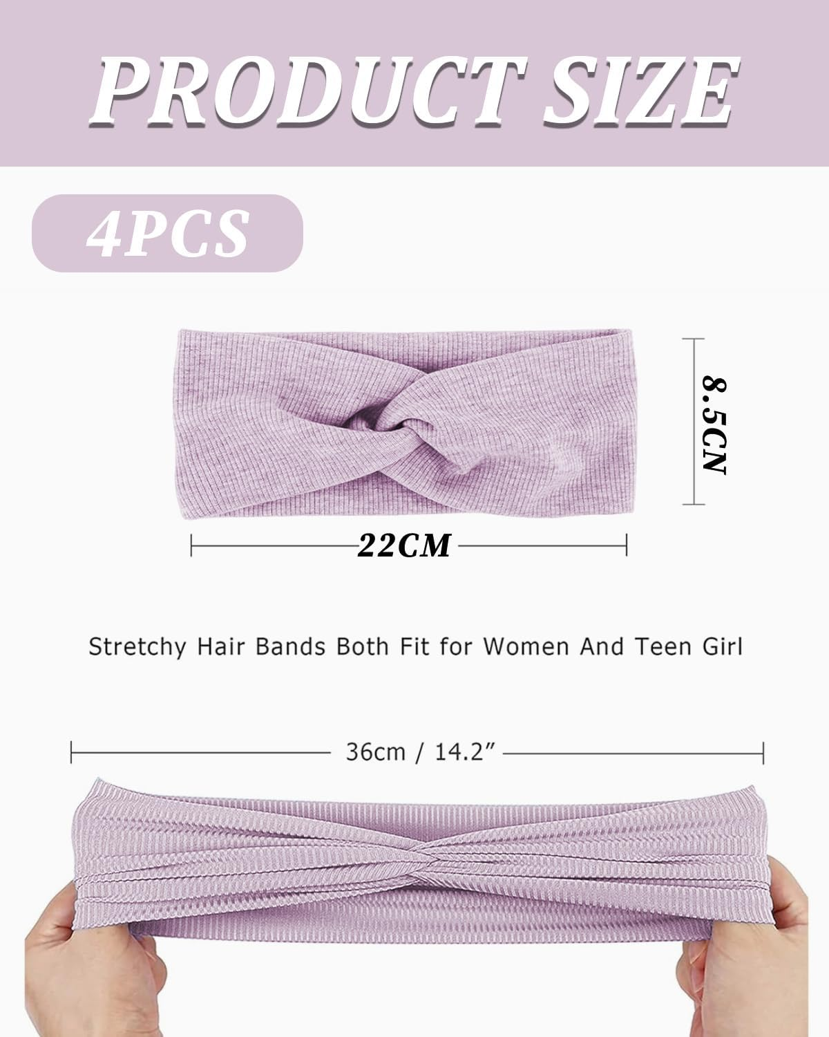 KGDUYC 4 Pack Women'S Elastic Headbands, Women'S Headbands, Sports Elastic Headbands, Fitness Sports Yoga Running Headbands image number 4