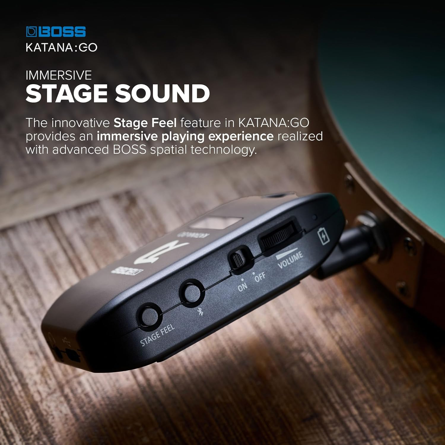 BOSS Katana:Go | Personal Headphone Amplifier for Guitar & Bass | Ready-To-Play Sounds from Stage-Class Katana Amps | Advanced Spatial Technology | Edit Tones & Stream Backing Music via Bluetooth image number 4