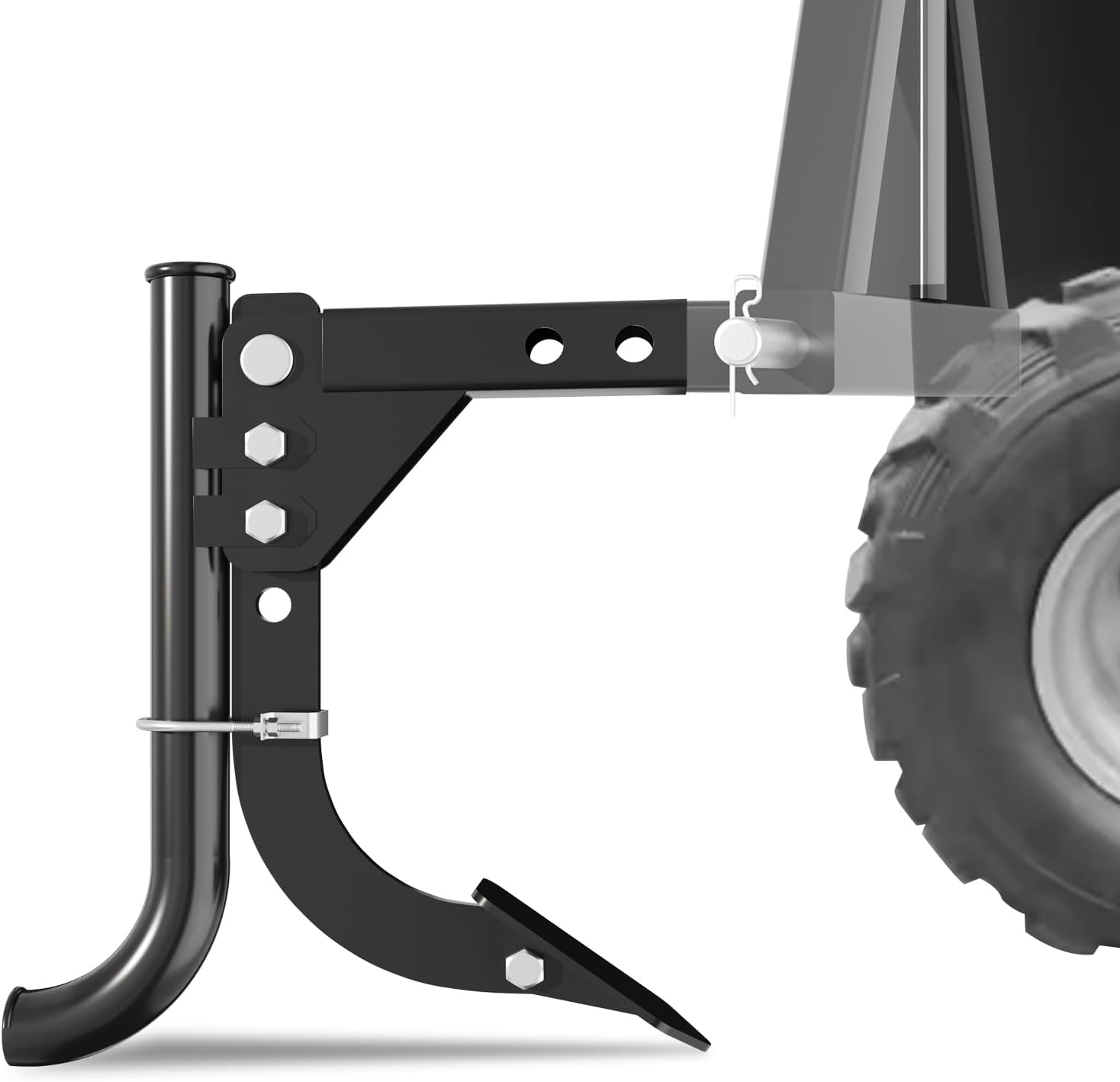 Pipe Layer Attachment and Hitch Mounted Trencher Two-In-One Set, Updated 1.37" Lexible Pipe Layer Fits Any 3-Point Ripper Hitch Lawn Subsoiler for ATV UTV Tractor image number 5