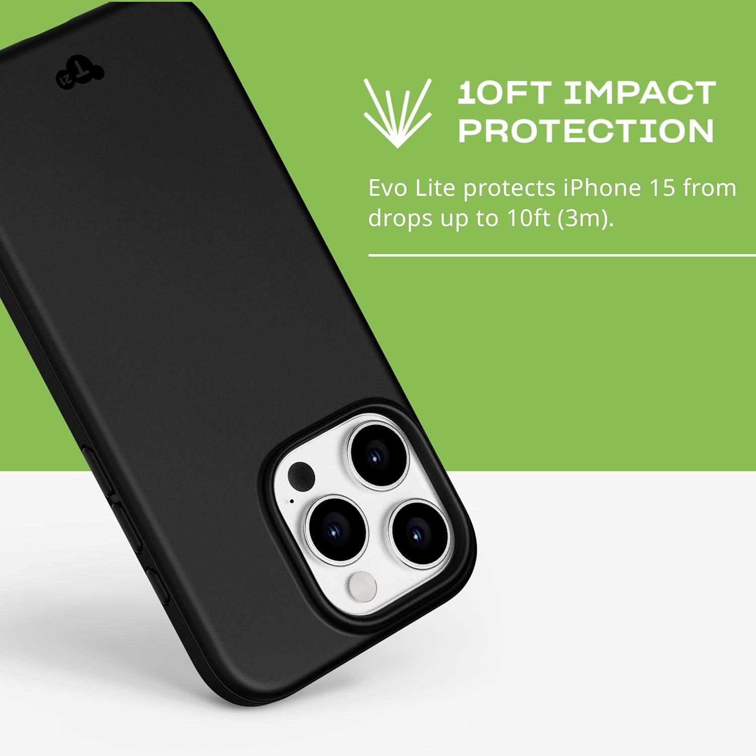 Tech21 Evolite Case for Iphone 15 Pro, Black image number 6