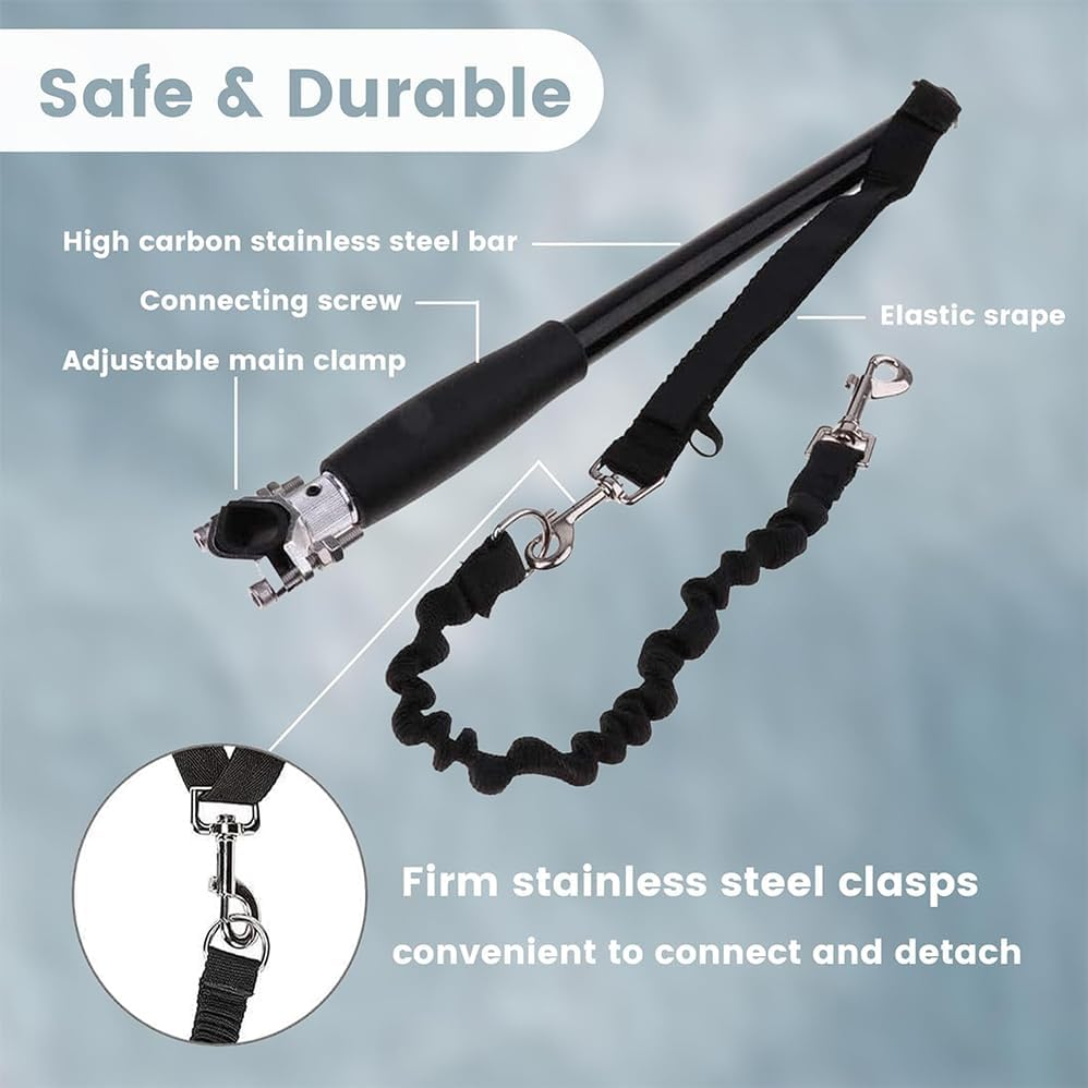 Dog Lead for Bicycle,New Upgrade Bicycle Dog Leash Exerciser,Easy Installation, Enhanced Control,Lead for Exerciser, Training, Jogging, Cycling, Bicycle-Cruises and Outdoor, Dog Walking Essentials image number 6