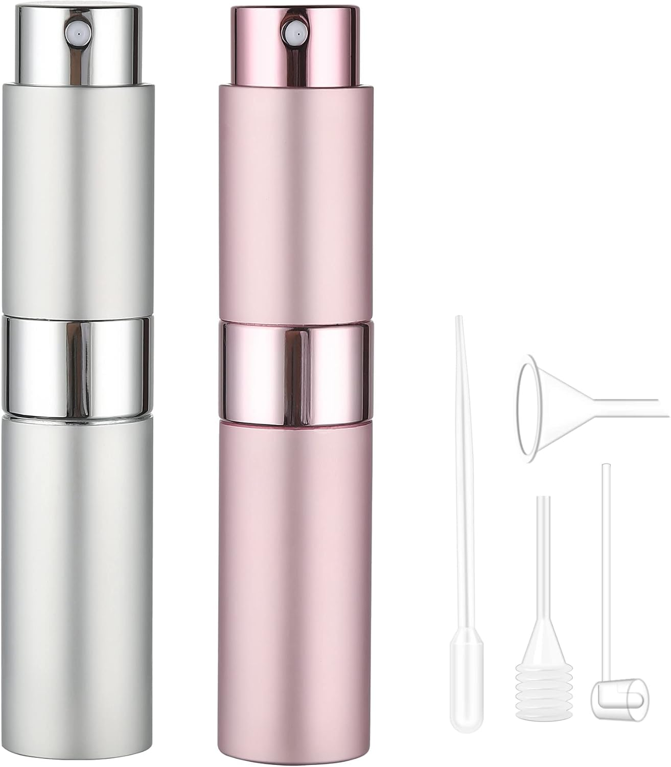 8ML Atomizer Perfume Travel Refillable (2 PCS) Empty Travel Cologne Sprayer Bottles Refillable, Mini Portable Dispenser(2 Gold) image number 6