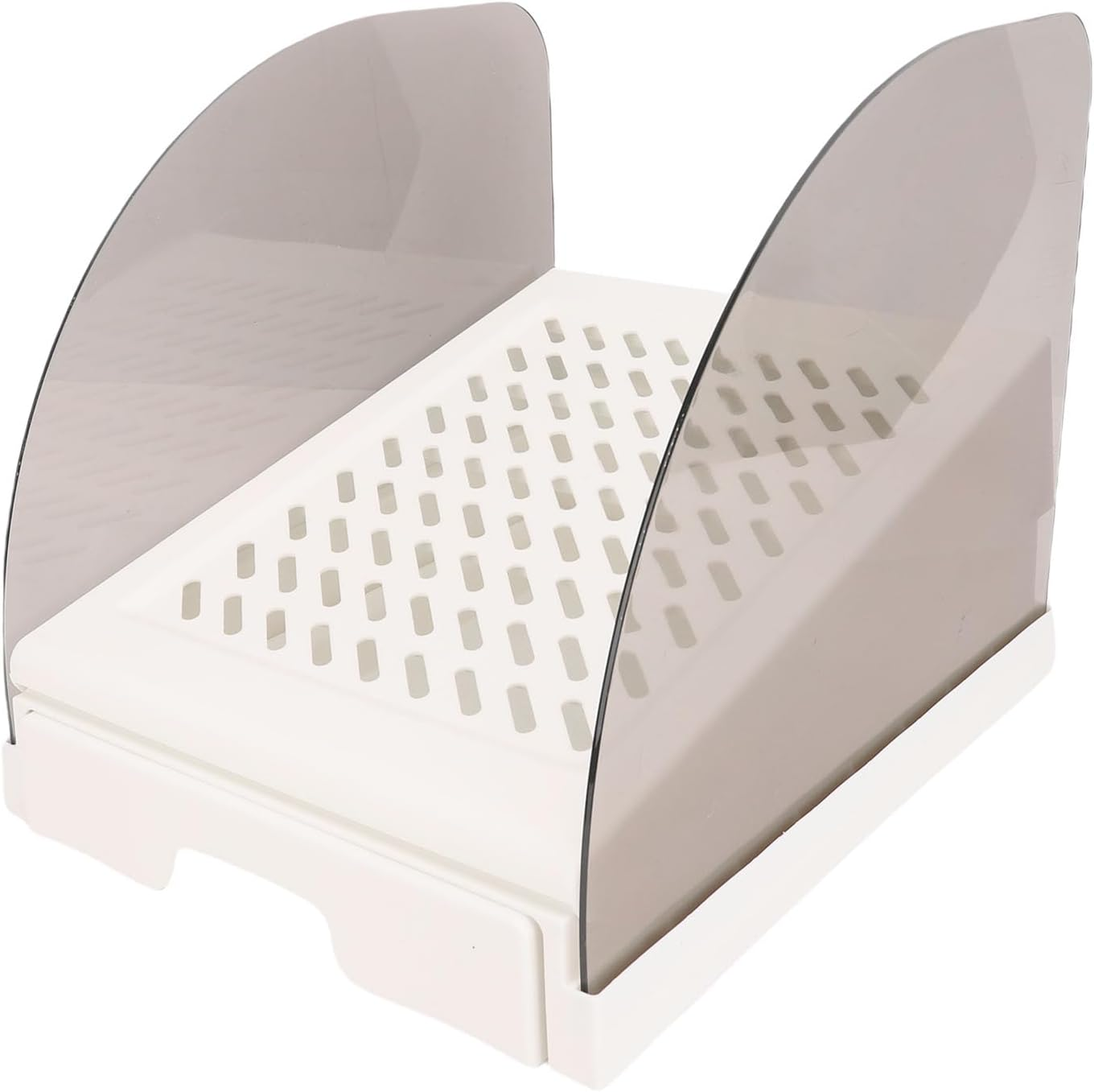 Cat Litter Box Ramp, Adjustable Height Litter Box Step Tool with Drawer and Baffles, anti Tracking and Easy to Clean, Elevated Stairs Easy Entry for Small Elderly Cats (Grey)