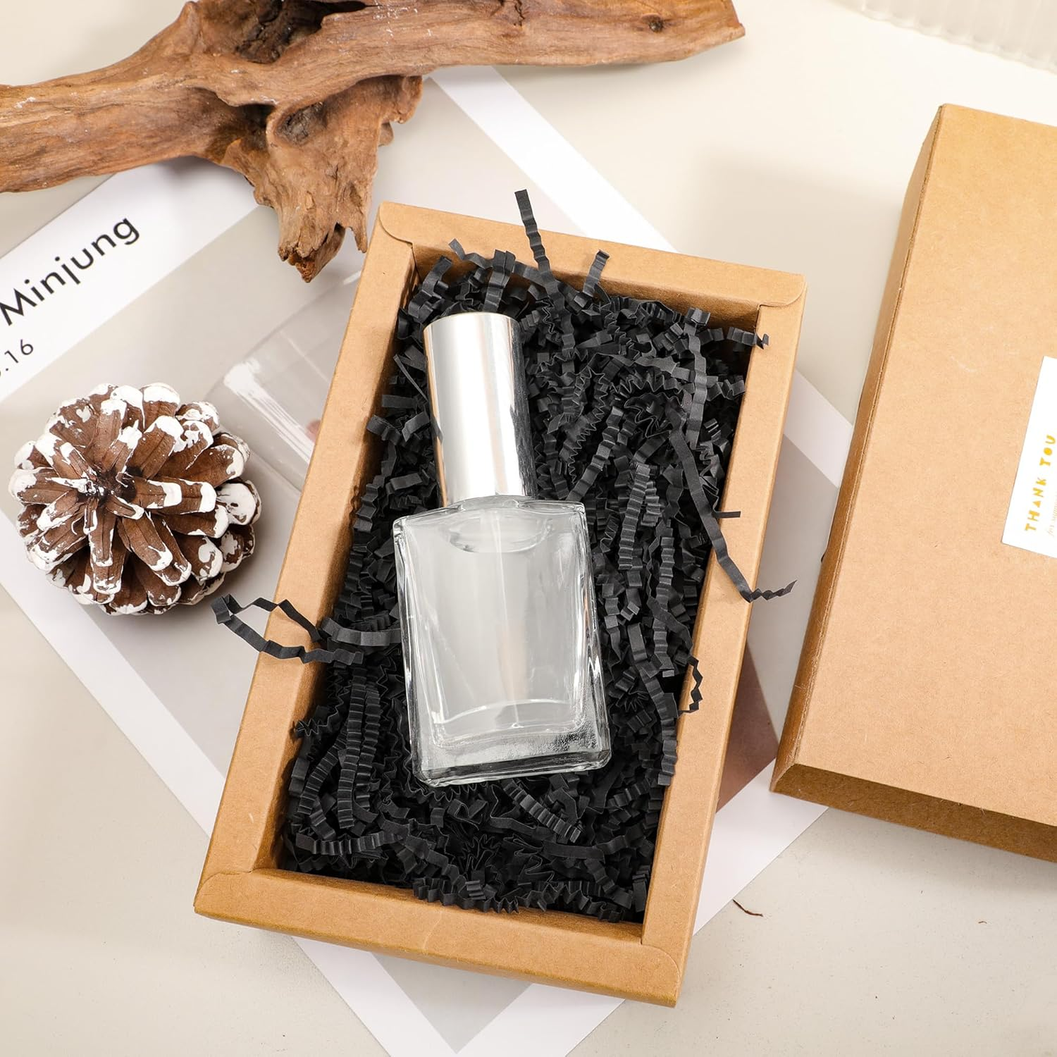 Crinkle Cut Paper Shred Filler (0.5 LB) for Gift Wrapping & Basket Filling - Black image number 4