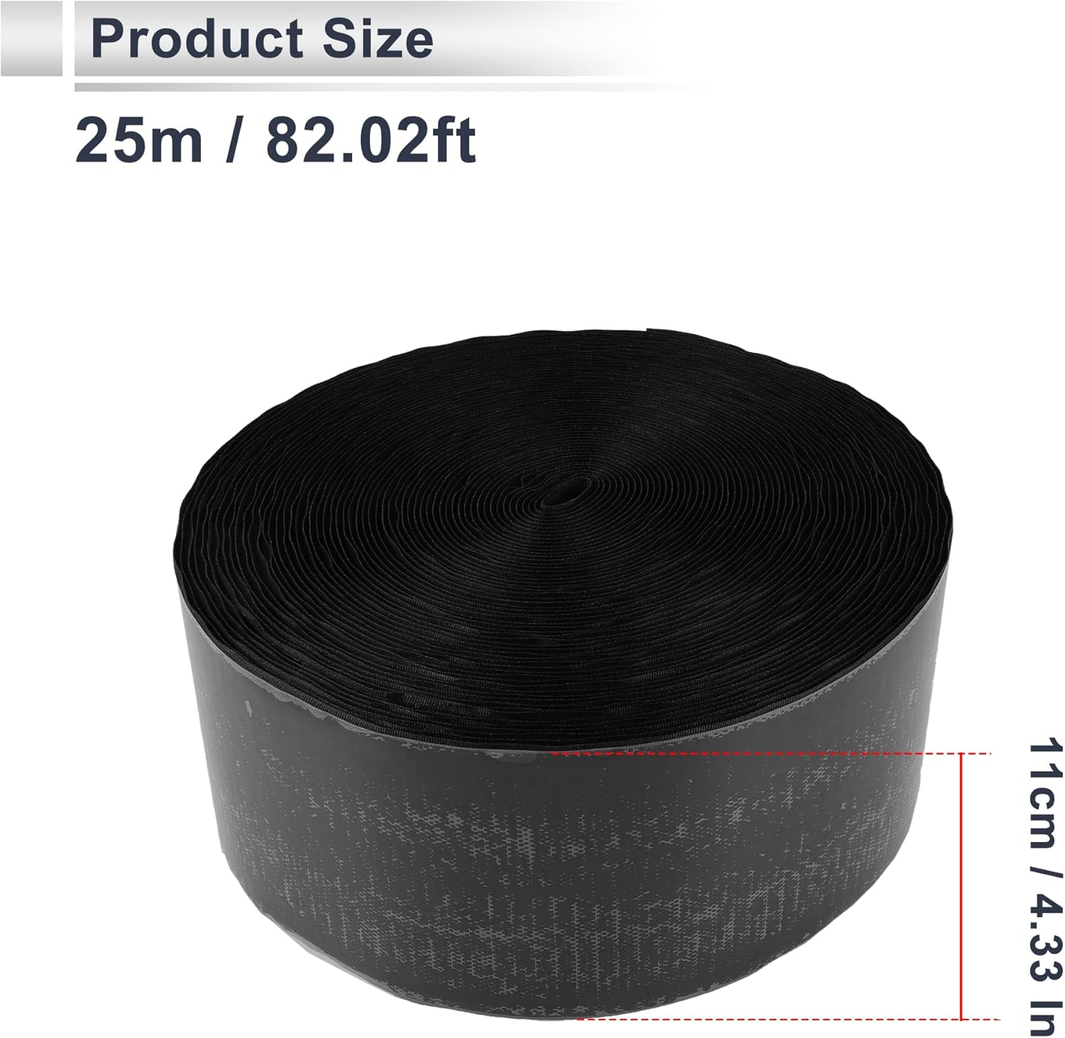 X AUTOHAUX 1 Pcs Hook and Loop Tape Adhesive Back Single Sided Adhesive Back Home Office Phone Mount Adhesive Tape Black 82.02Ftx4.33" image number 5