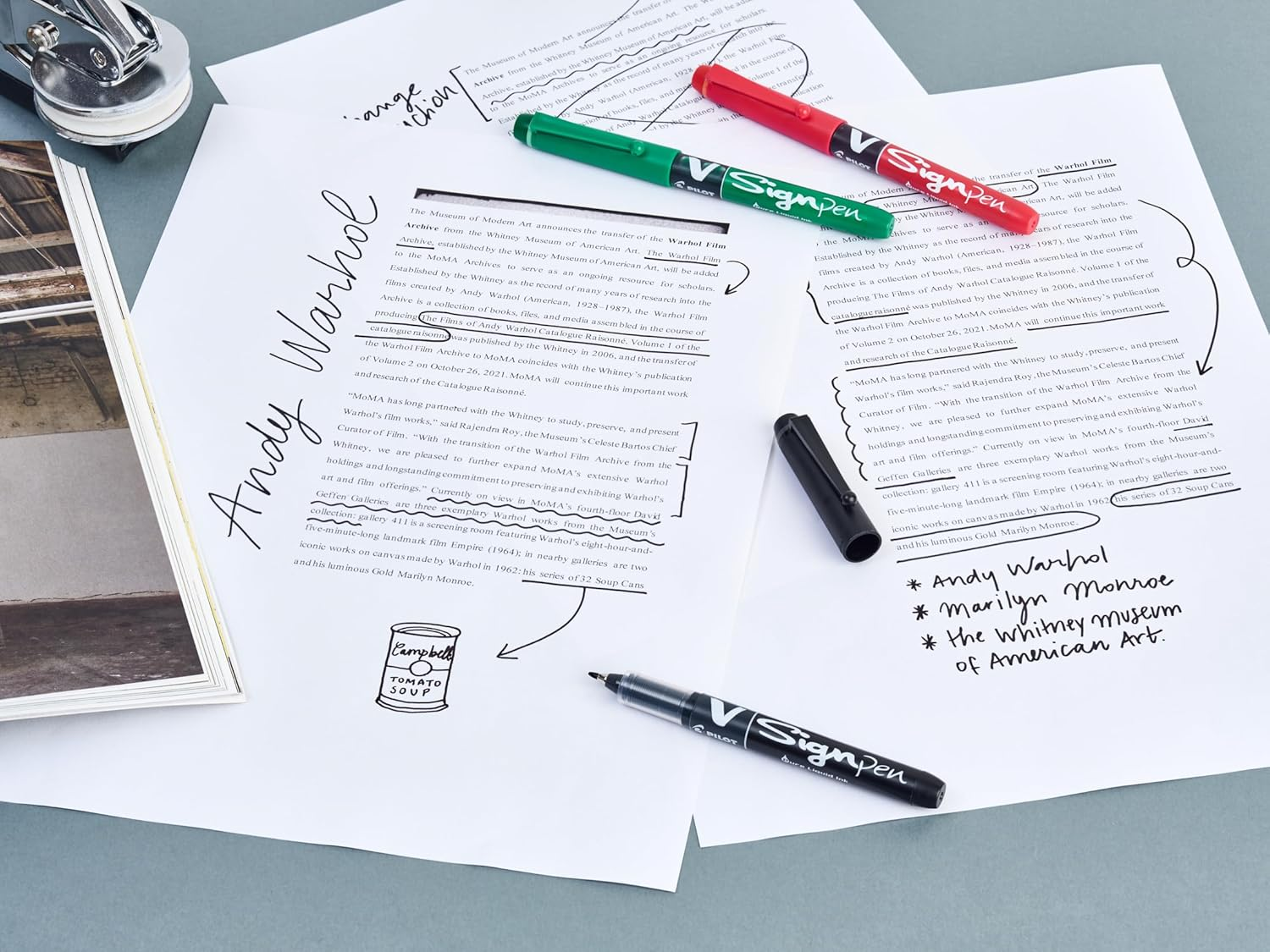 Pilot V-Sign Pen Liquid Ink Tip - Black (Pack of 4) image number 6