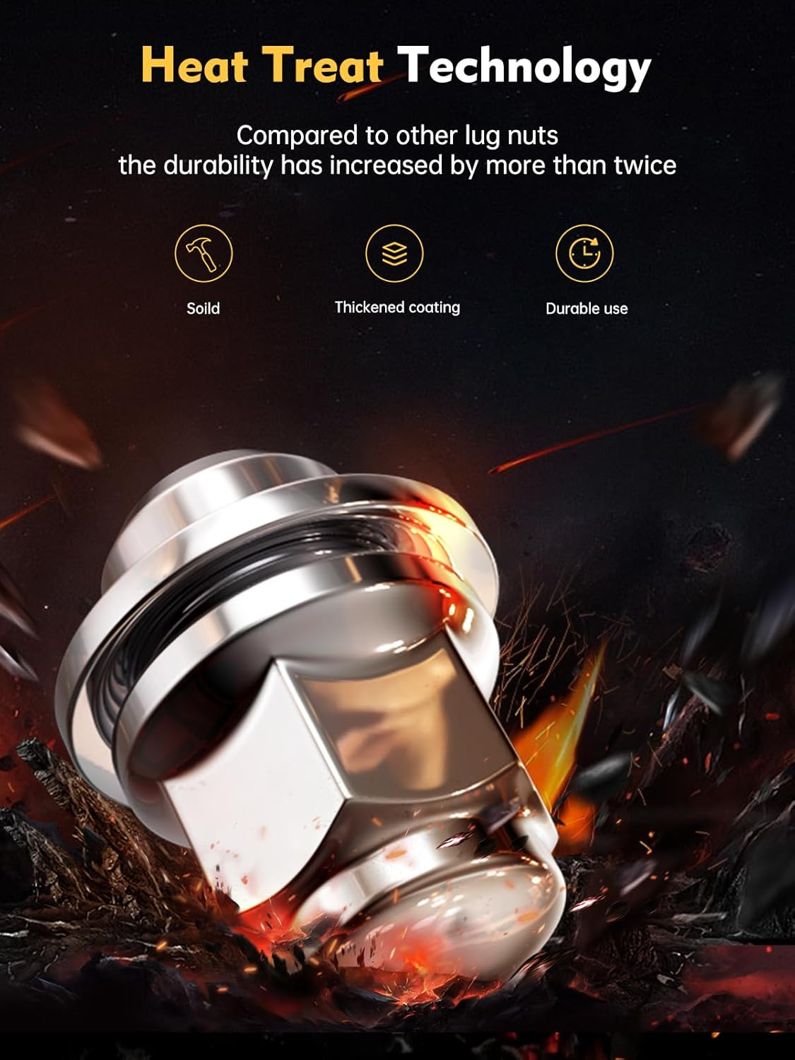 MIKKUPPA M12X1.5 Lug Nuts - 20Pcs One-Piece Chrome OEM Style Mag Seat Lug Nuts - Replacement for Toyota Avalon Camry Corolla Highlander, Lexus Scion Mitsubishi Pontiac Factory Wheels