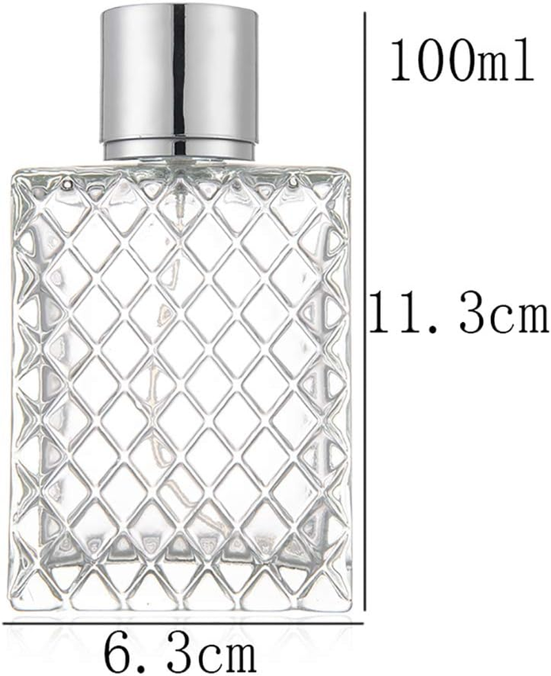 Cchude 100Ml 3.4Oz Clear Glass Spray Bottles Empty Square Perfume Fine Mist Atomizer Refillable Essential Oil Container for Travel image number 6