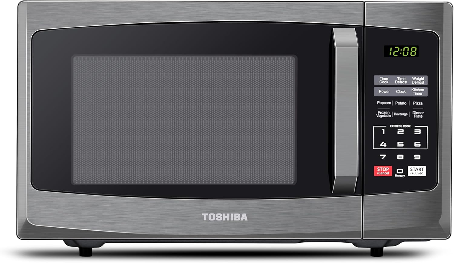 Toshiba 800W 23L Microwave Oven with Digital Display, Auto Defrost, One-Touch Express Cook with 6 Pre-Programmed Auto Cook, and Easy Clean - Black - ML-EM23P(BS) image number 3